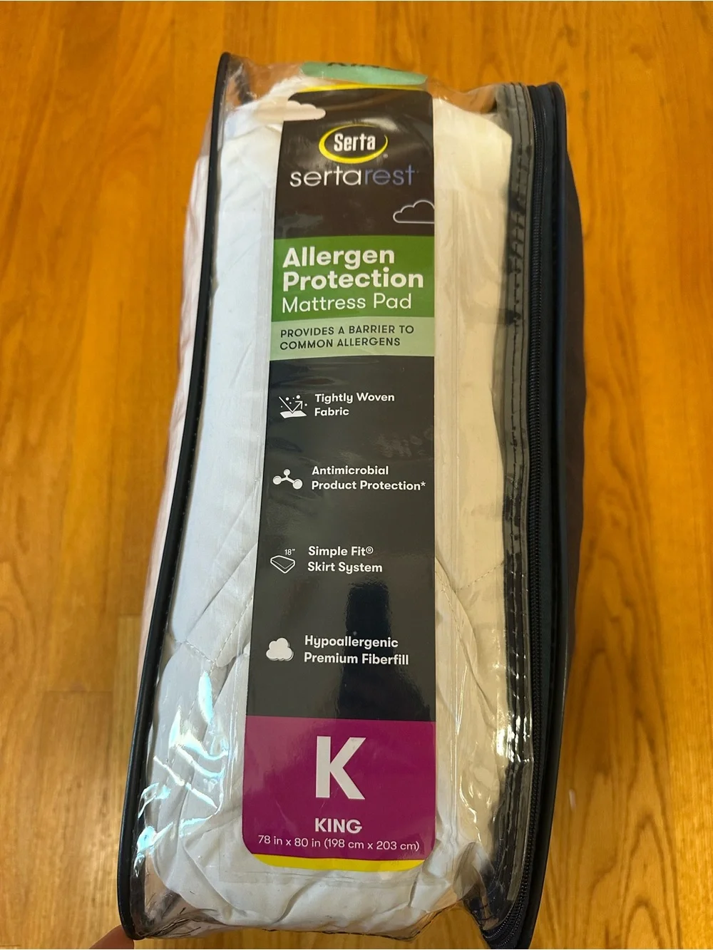 Serta Allergen Protection Mattress Pad - White (King)